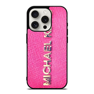 MICHAEL KORS PINK LEATHER iPhone 15 Pro Max Case Cover